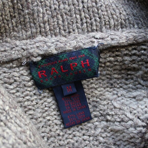 Ralph Lauren Polo RRL Wool Silk Hand Knit Aztec Southwestern cardigan sweater M - Picture 10 of 10